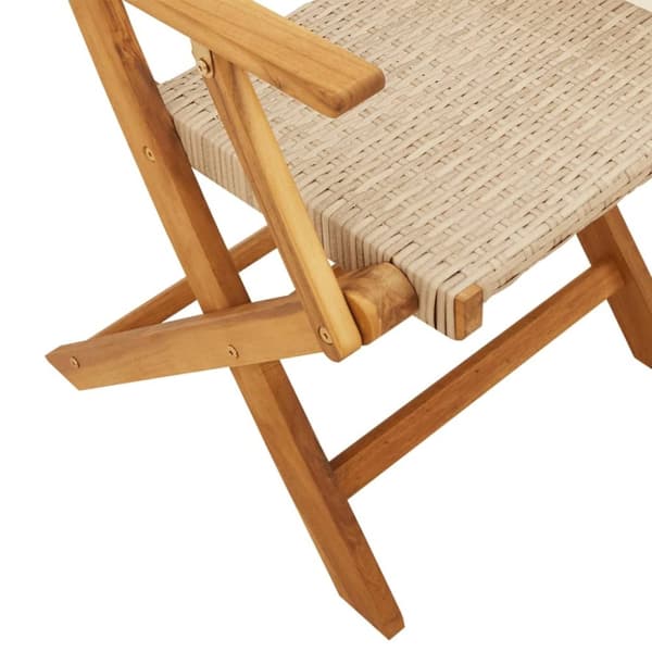 vidaXL foldbare havestole 8 stk. polyrattan beige