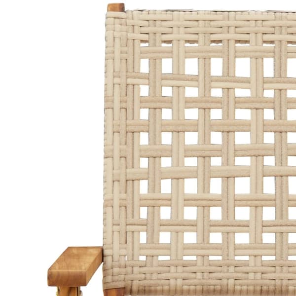 vidaXL foldbare havestole 8 stk. polyrattan beige