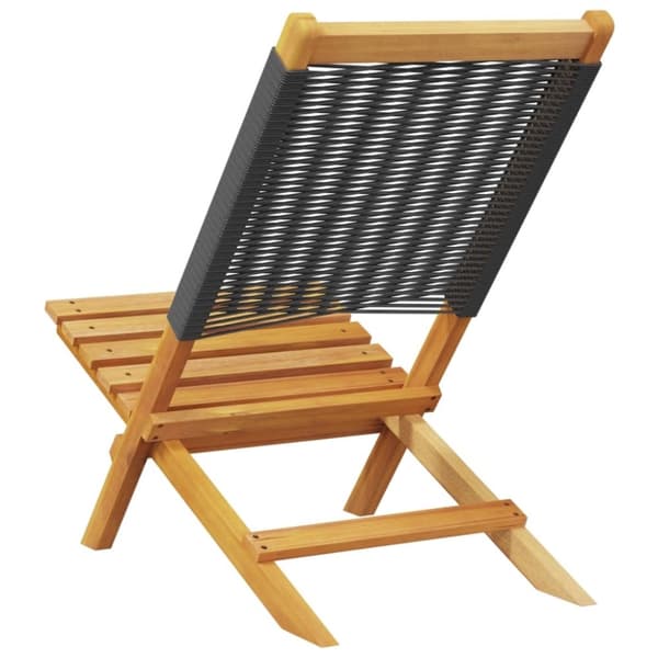 vidaXL foldbare havestole 8 stk. massivt akacietræ sort