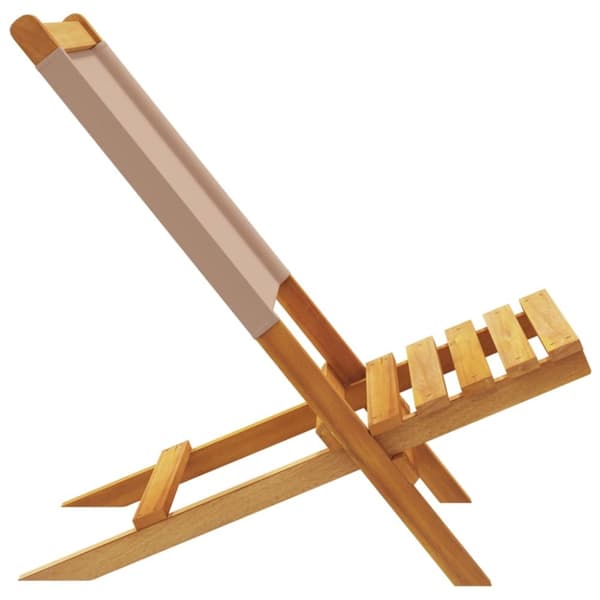 vidaXL foldbare havestole 6 stk. stof og massivt træ gråbrunt
