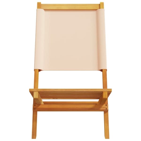 vidaXL havestole 2 stk. massivt akacietræ og stof beige
