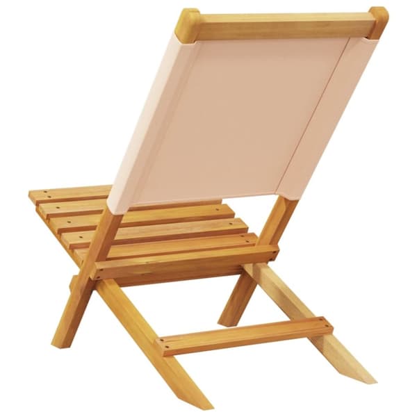 vidaXL havestole 2 stk. massivt akacietræ og stof beige