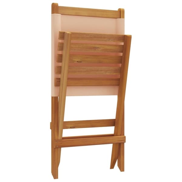 vidaXL havestole 2 stk. massivt akacietræ og stof beige
