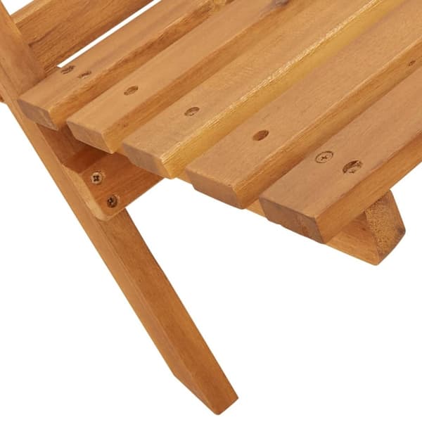 vidaXL havestole 2 stk. massivt akacietræ og stof beige