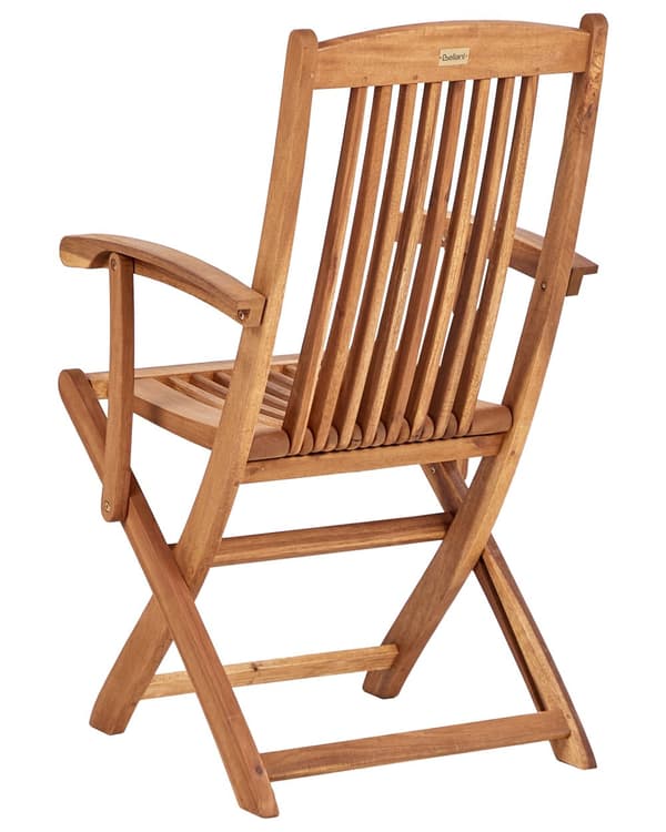 Trädgårdsstol 2 st Ljust Akaciaträ med Taupe Dyna Hopfällbara Rustik Design