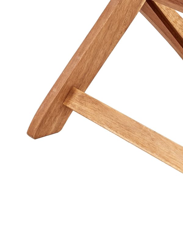 Trädgårdsstol 2 st Ljust Akaciaträ med Blå Dyna Hopfällbara Rustik Design