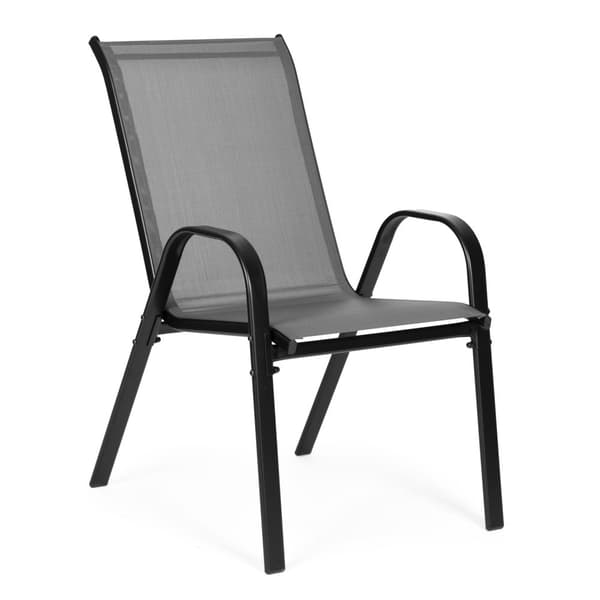 Puutarhatuoli harmaa - 90,5 x 72 x 55 cm - jauhemaalattu teräs - 2 kpl