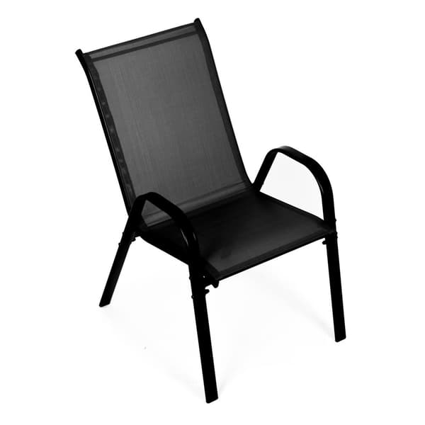 Havekøje - sort - 90,5 x 72 x 55 cm - vejrbestandig