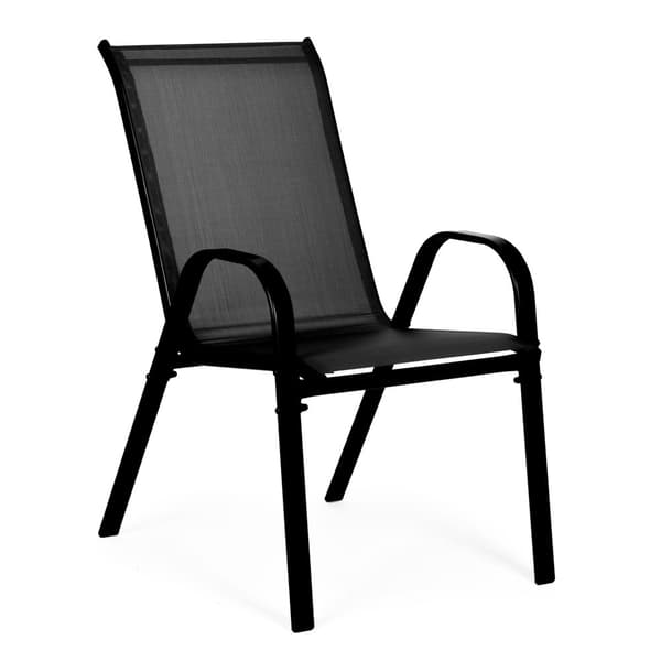 Havekøje - sort - 90,5 x 72 x 55 cm - vejrbestandig