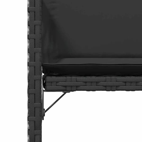 vidaXL havestole med hynder 4 stk. polyrattan sort