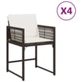 Miniatyrbillede 3 af 11: vidaXL havestole 4 stk. med hynder polyrattan brun