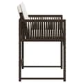 Miniatyrbillede 7 af 11: vidaXL havestole 4 stk. med hynder polyrattan brun