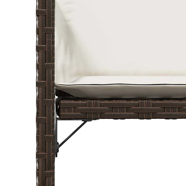 vidaXL havestole 4 stk. med hynder polyrattan brun