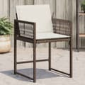Miniatyrbillede 2 af 11: vidaXL havestole 4 stk. med hynder polyrattan brun