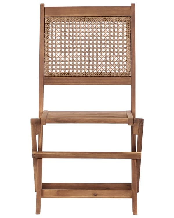 Havestole Lyst Akacietræ Certificeret Sæt af 4 Udendørs Sammenklappelige Klapstole Foldbar Træstole Rustikt Design Lamel Ryg til Terrasse Have Retro