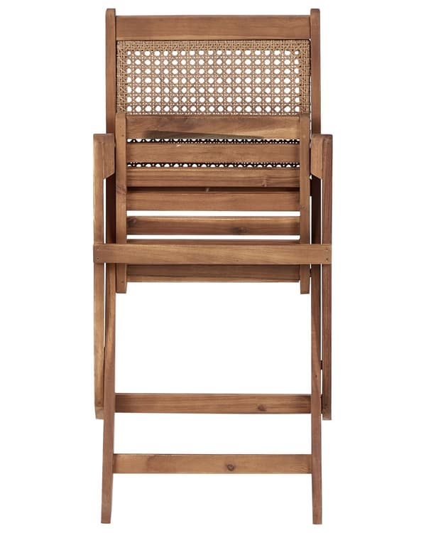 Havestole Lyst Akacietræ Certificeret Sæt af 4 Udendørs Sammenklappelige Klapstole Foldbar Træstole Rustikt Design Lamel Ryg til Terrasse Have Retro