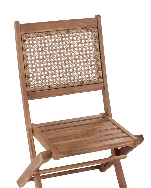 Havestole Lyst Akacietræ Certificeret Sæt af 4 Udendørs Sammenklappelige Klapstole Foldbar Træstole Rustikt Design Lamel Ryg til Terrasse Have Retro