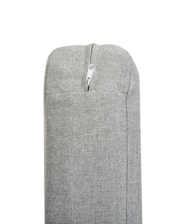 Hagestol Grå Stoff Hvit Aluminiumsramme Ryggstøtte med Tau Elegant stil
