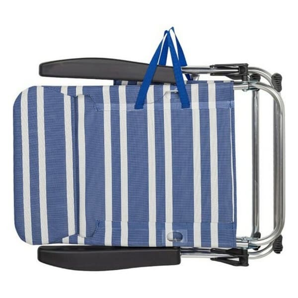 Strandstol Aktive 62601 Vit Marinblå 61 x 50 x 85 cm Aluminium