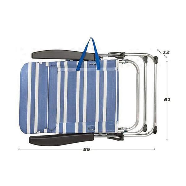 Strandkurv Color Baby 61 x 63 x  93 cm Hvid Marineblå