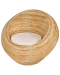 Miniatyrbilde 8 av 11: Hage Lenestol i Naturrotting med Sittepute Beige Innendørs Utendørs Boho Style