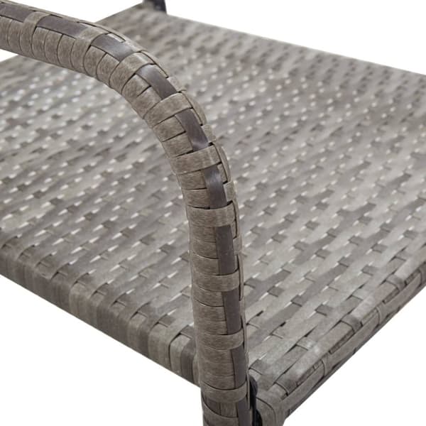 vidaXL havestole 4 stk. stabelbare polyrattan grå