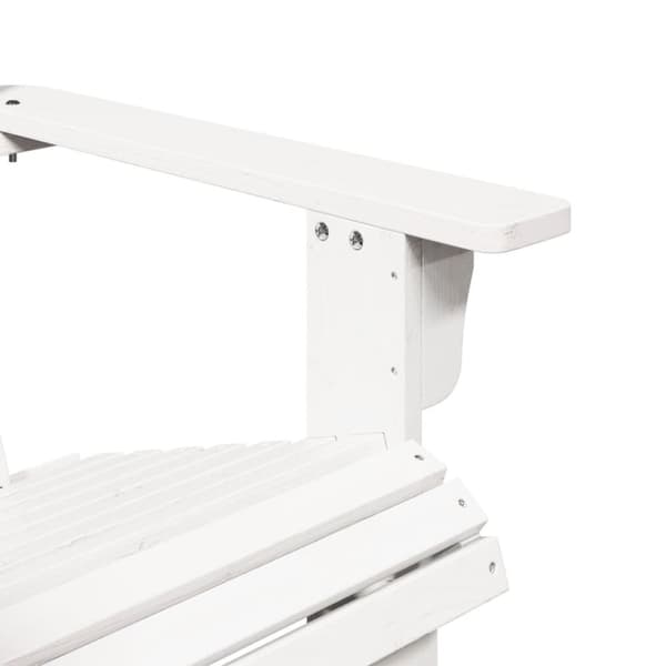 vidaXL Adirondackstol vit 69x85x90,5 cm massivt granträ
