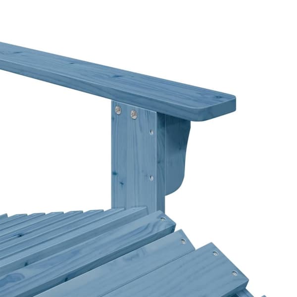 vidaXL Adirondack-stol med ottoman blå heltre gran
