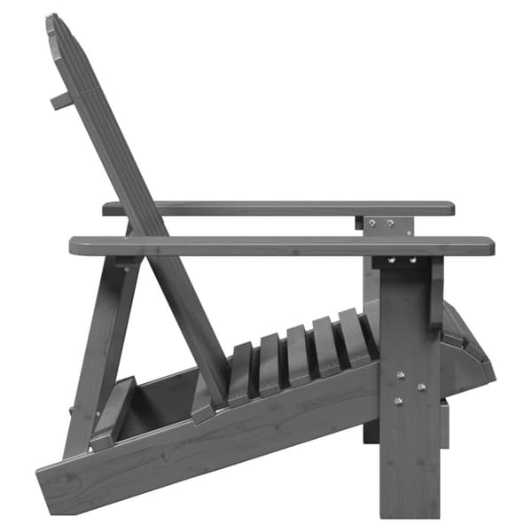 vidaXL Adirondack stol grå 69x85x90,5 cm heltre gran