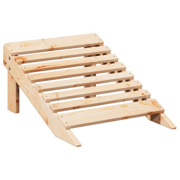 vidaXL Adirondack-stol med ottoman heltre gran