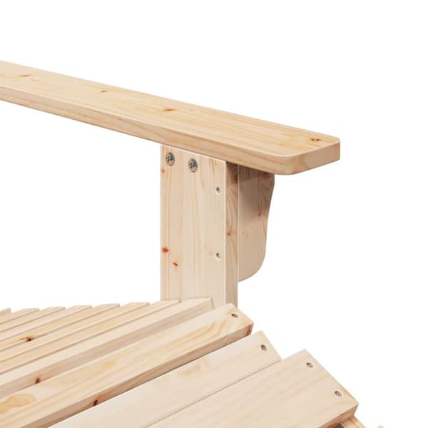 vidaXL Adirondack-stol med ottoman heltre gran