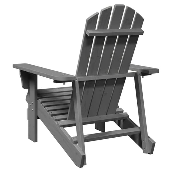 vidaXL Adirondack-stol 69x85x90,5 cm massivt grantræ grå