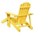 Miniatyrbillede 8 af 11: vidaXL Adirondack-havestol med fodstøtte massivt grantræ gul