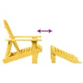 Miniatyrbillede 9 af 11: vidaXL Adirondack-havestol med fodstøtte massivt grantræ gul