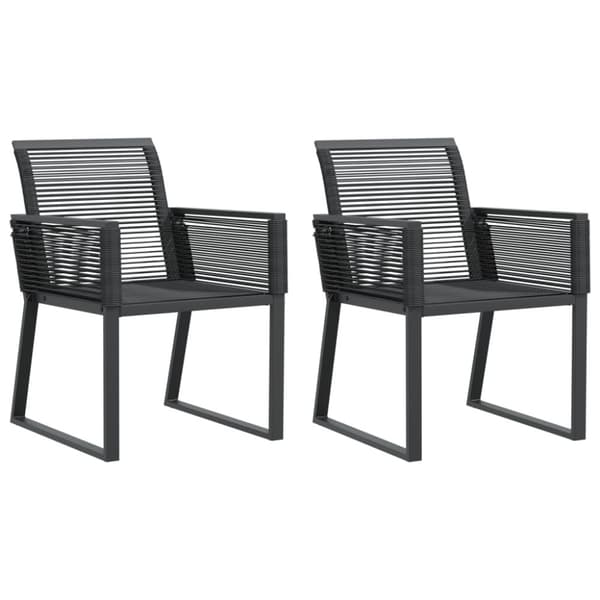 vidaXL havestole 2 stk. polyrattan sort