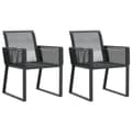 Miniatyrbillede 3 af 10: vidaXL havestole 2 stk. polyrattan sort