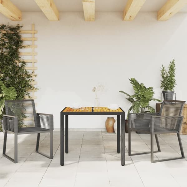 vidaXL havestole 2 stk. polyrattan sort