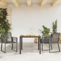 Miniatyrbillede 4 af 10: vidaXL havestole 2 stk. polyrattan sort