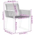 Miniatyrbillede 10 af 10: vidaXL havestole 2 stk. polyrattan sort