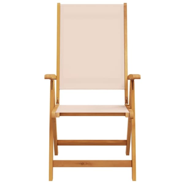 vidaXL foldbare havestole 2 stk. massivt akacietræ og textilene
