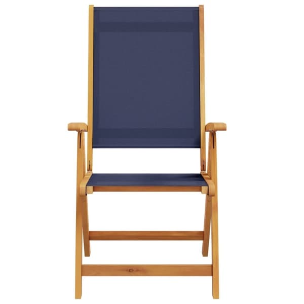 vidaXL foldbare havestole 2 stk. massivt akacietræ og textilene