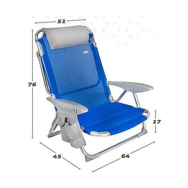 Strandstol Aktive Blå 51 x 45 x 76 cm