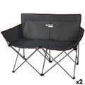 Miniatyrbillede 1 af 5: 2 personers sofa Aktive Sort Foldbar 107 x 88 x 63 cm (2 enheder)