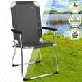 Miniatyrbilde 3 av 5: Sammenleggbar campingstol Aktive Mørke Grå 45 x 91 x 47 cm (6 enheter)