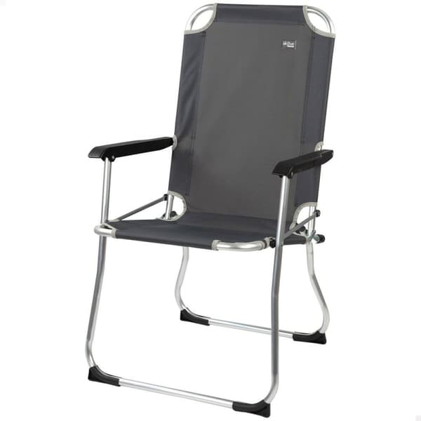 Sammenleggbar campingstol Aktive Mørke Grå 45 x 91 x 47 cm (6 enheter)