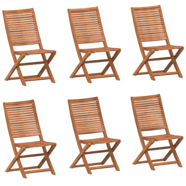 vidaXL foldbare havestole 6 stk. 51x66x95 cm massivt akacietræ