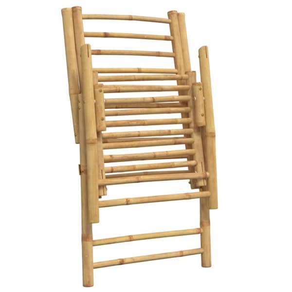 foldbare bistrostole 4 stk. med mørkegrå hynder bambus