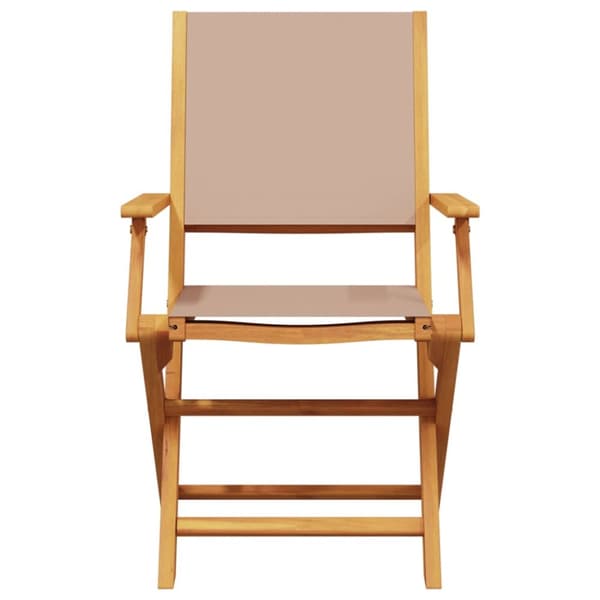 foldbare havestole 6 stk. stof og massivt træ gråbrunt