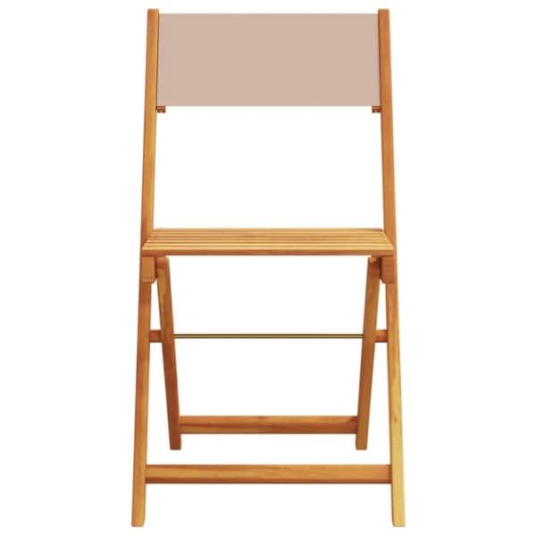 foldbare havestole 8 stk. stof og massivt træ gråbrunt