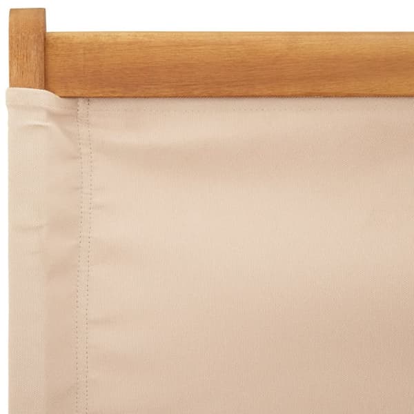 havestole 6 stk. foldbar stof massivt træ beige